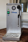 Bimap Smilk 200 Milchaufschäumer in Edelstahl mit Manometer und Dampflanze, Vorderansicht
